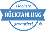 Höchste Rückzahlung garantiert